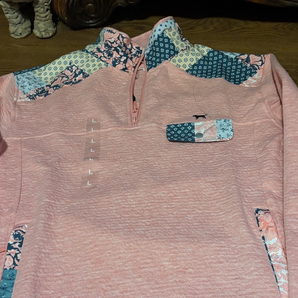 Simply Southern Pink Quarter-Zip Jacket - Picture 5 of 6